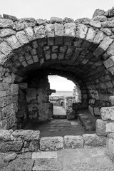 Black and white Photo of Old Arch. Israel