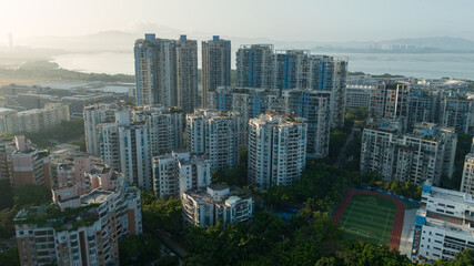 Obraz premium Aerial view of landscape in shenzhen city,China