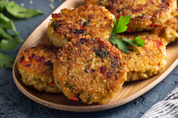 Healthy and delicious millet burgers