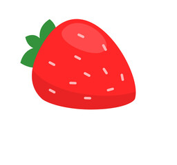 Strawberry with cream. Vector illustration