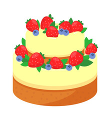 Birthday Cake icon. Vector illustration