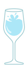 Glass of water. Vector illustration