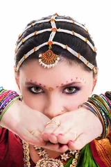 Foto op Plexiglas anti-reflex Bollywood cobra dancer face detail © Fyle