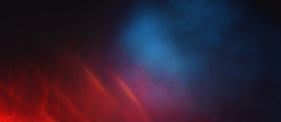 abstract red, blue and black defocused background. bokeh lights