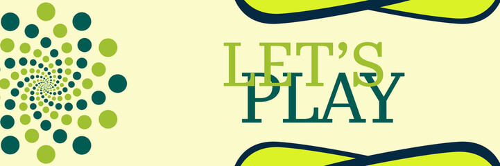 Lets Play Turquoise Green Circular Left Text Horizontal 