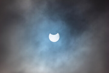 Obraz na płótnie Canvas Maximum Phase of Partial Solar Eclipse 
