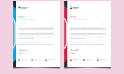 Fototapeta premium Simple abstract minimal clean company professional modern creative corporate business style letterhead template for your project design.