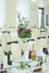 table set for a wedding reception