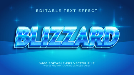 Blizzard editable text effect - obrazy, fototapety, plakaty
