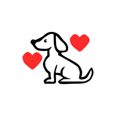 Dogs love icon
