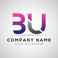 BU Logo Template Design. Creative Letter BU Modern Business Logo Vector Template .
