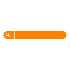 eps10 vector illustration of an orange internet search bar solid icon in simple flat trendy style for website design, UI, mobile application, and button isolated on white background - obrazy, fototapety, plakaty