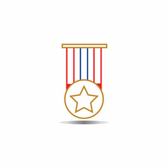 Medal icon vector background template illustration