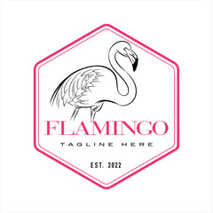 Flamingo logo, company logo design idea, vector illustration