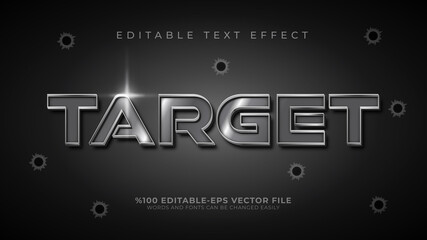 Silver editable text effect