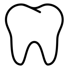 Tooth Flat Icon Isolated On White Background