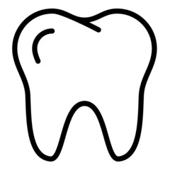 Tooth Flat Icon Isolated On White Background