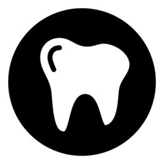 Tooth Flat Icon Isolated On White Background