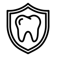 Tooth Protection Flat Icon Isolated On White Background