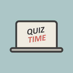 Online Quiz From on Phone. Choice and survey. Symbol of quiz online in website, choice and quiz exam list