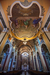 Church of Sant'Ignazio Gorizia Victory Square Indoors - obrazy, fototapety, plakaty