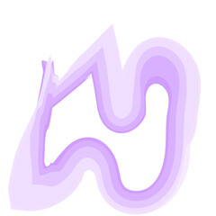Watercolor Swirl Brushstroke Purple Violet
