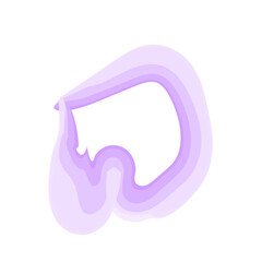 Watercolor Swirl Brushstroke Purple Violet
