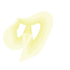 Watercolor Swirl Brushstroke Yellow
