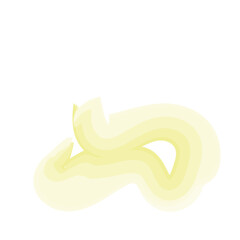 Watercolor Swirl Brushstroke Yellow

