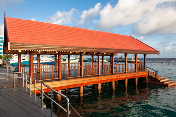 Old presidential jetty in male capital city of Maldives