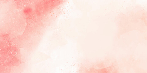 Obraz premium Watercolor background Abstract hand drawn watercolor living coral Pink smudge watercolor background design vector. 