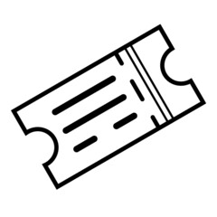 Ticket Flat Icon Isolated On White Background