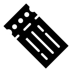 Event Ticket Flat Icon Isolated On White Background