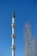 Obraz premium mosque minaret architecture in turkey - islam and minerals - minarets of mosques turkey,