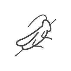 Vector linear icon with grasshopper
