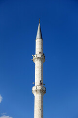 minarets reaching towards the blue sky, islam and minaret, minaret architecture in turkey,
