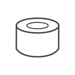 Vector linear icon with sushi