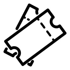 Ticket Flat Icon Isolated On White Background