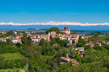 Fototapeta na wymiar view of Trisobbio, Piedmont, Italy