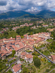 Fototapeta na wymiar aerial view of Biella, Piedmont, Italy