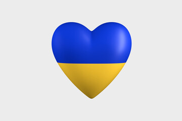 Heart of Ukraine in colors of Ukraine flag