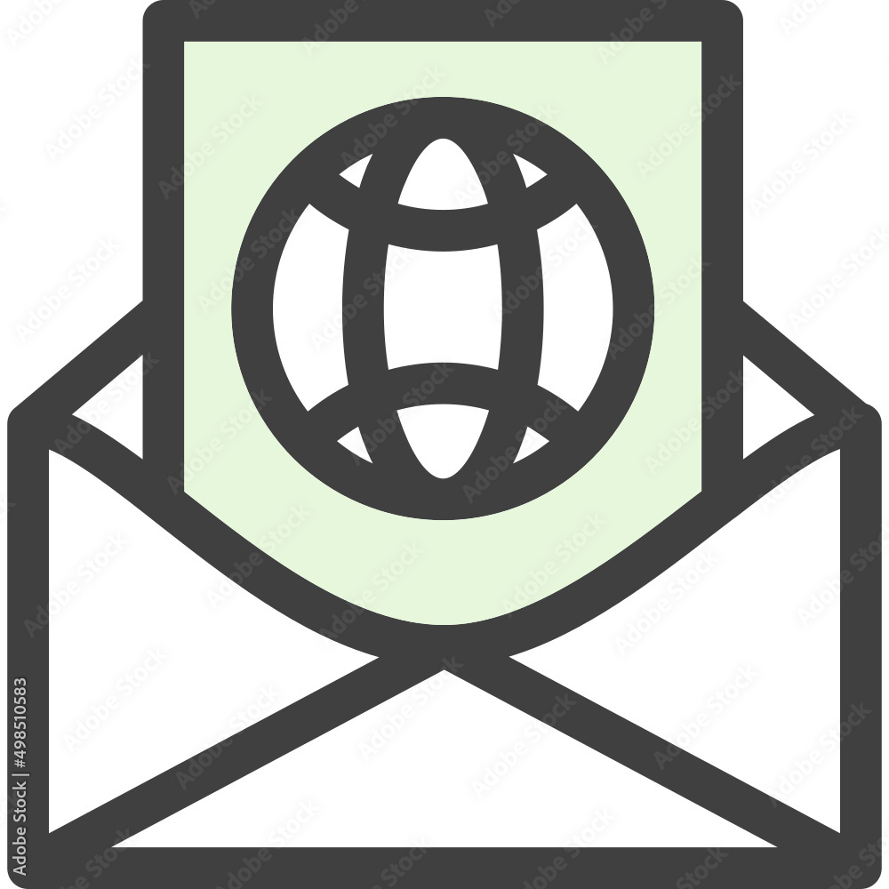 Sticker world letter icon