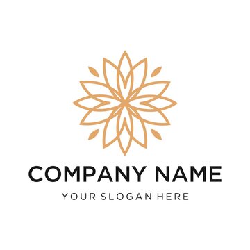 Premium Flower Ornamen Logo Template