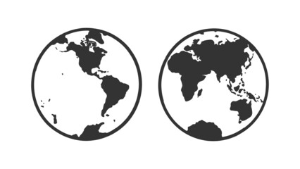 Planet Earth. Earth Day. The Earth, World Map on white background. Vector illustration.