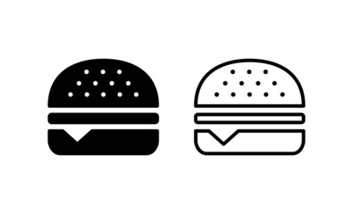 Burger icon vector. burger sign and symbol. hamburger