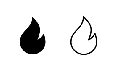 Fire icon vector. fire sign and symbol