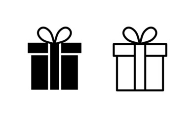 Gift icon vector. gift sign and symbol. birthday gift