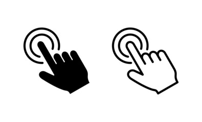 Hand click icon vector. pointer sign and symbol. hand cursor icon