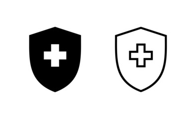 Fototapeta premium Health insurance icon vector. Insurance health document sign and symbol