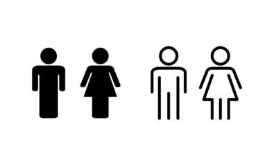 Man and woman icon vector. male and female sign and symbol. Girls and boys